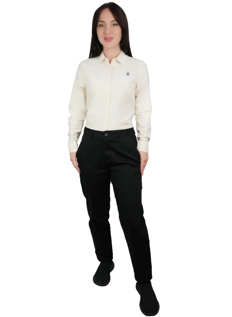 جيوردانو Women’s High-Waist Twill Regular Tapered Fit Pant